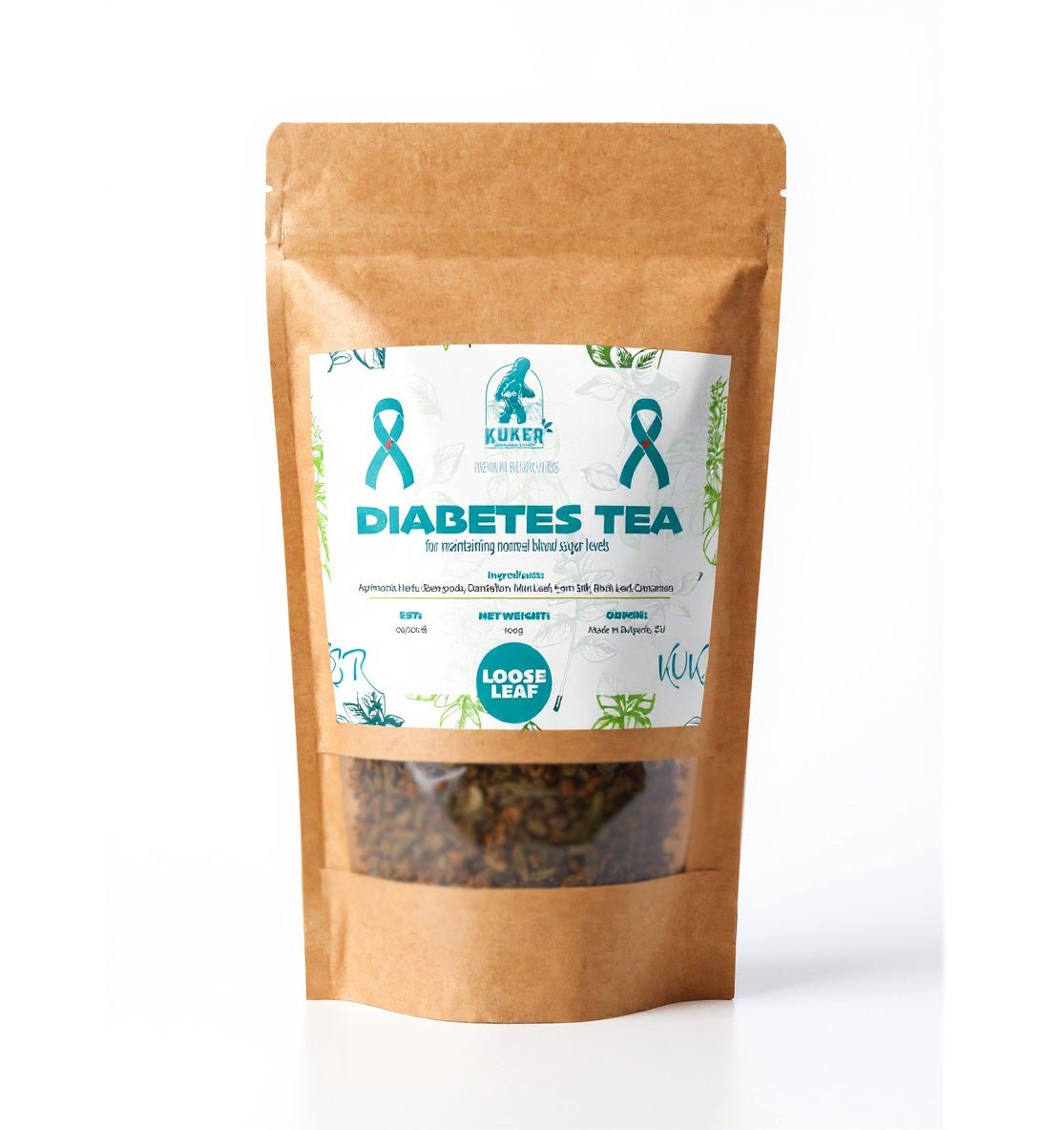 Through the window KUKER® Diabetics Tea 100g | Loose Leaf 🌿 - Medical Loose Leaf