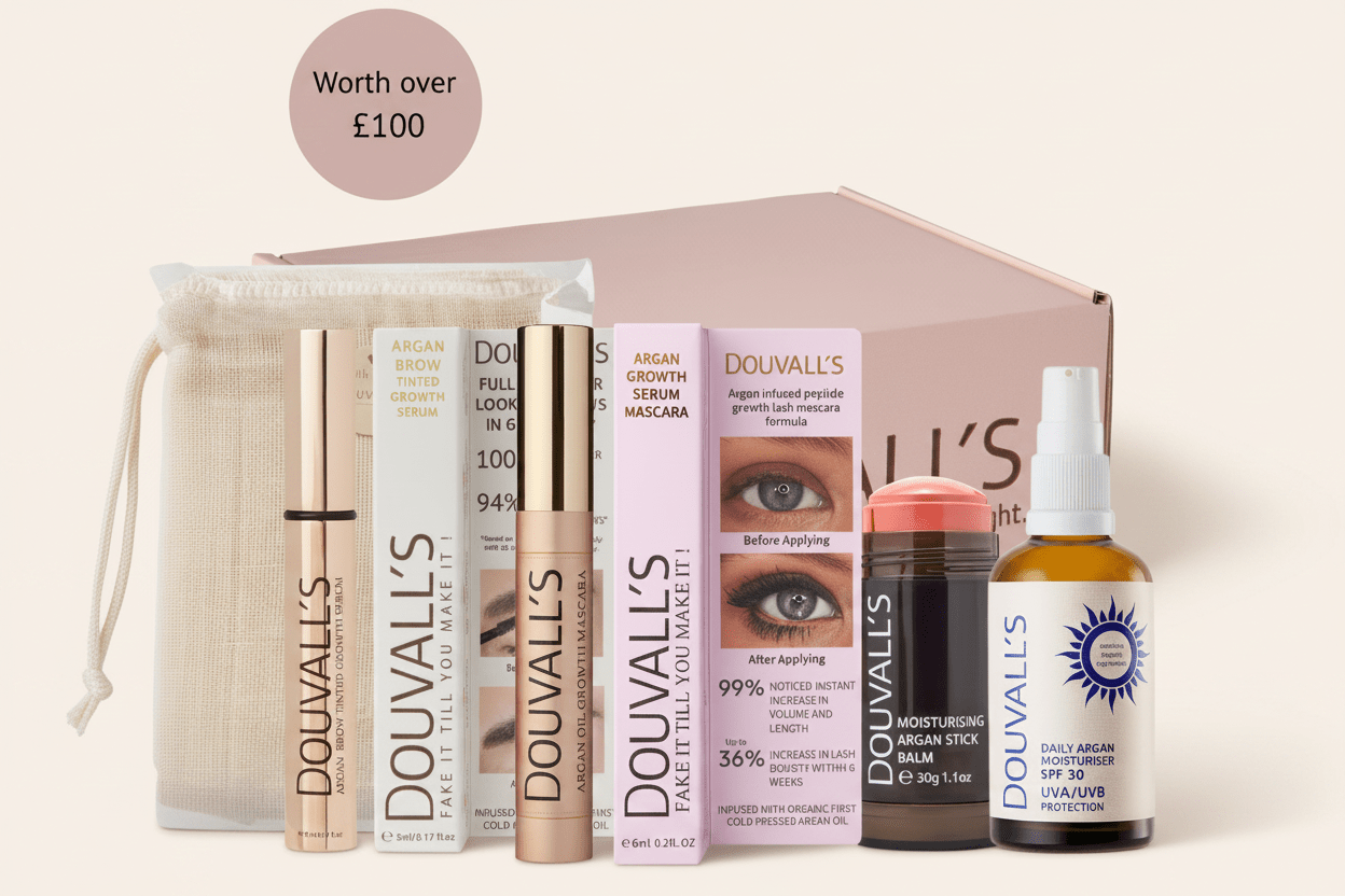 Through the window DOUVALLS- Argan Glow Beauty Box (Five products) - Gift Sets