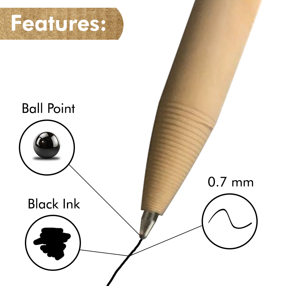 ECO- Paper Ballpoint Pens - 24 Pack