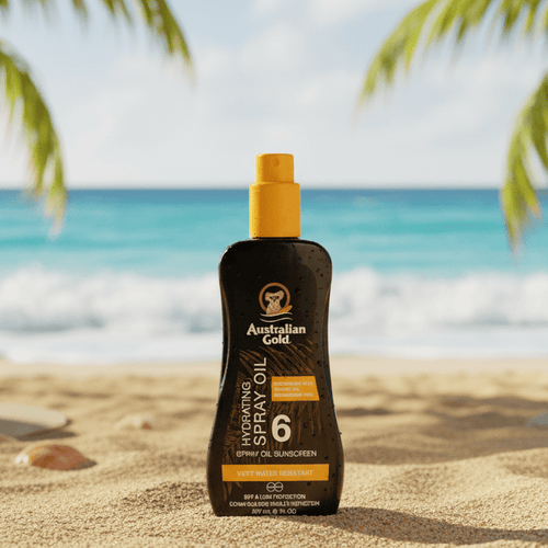 Through the window Australian Gold Carrot Oil Spray SPF 6 - Oil / Gelee Accelerator