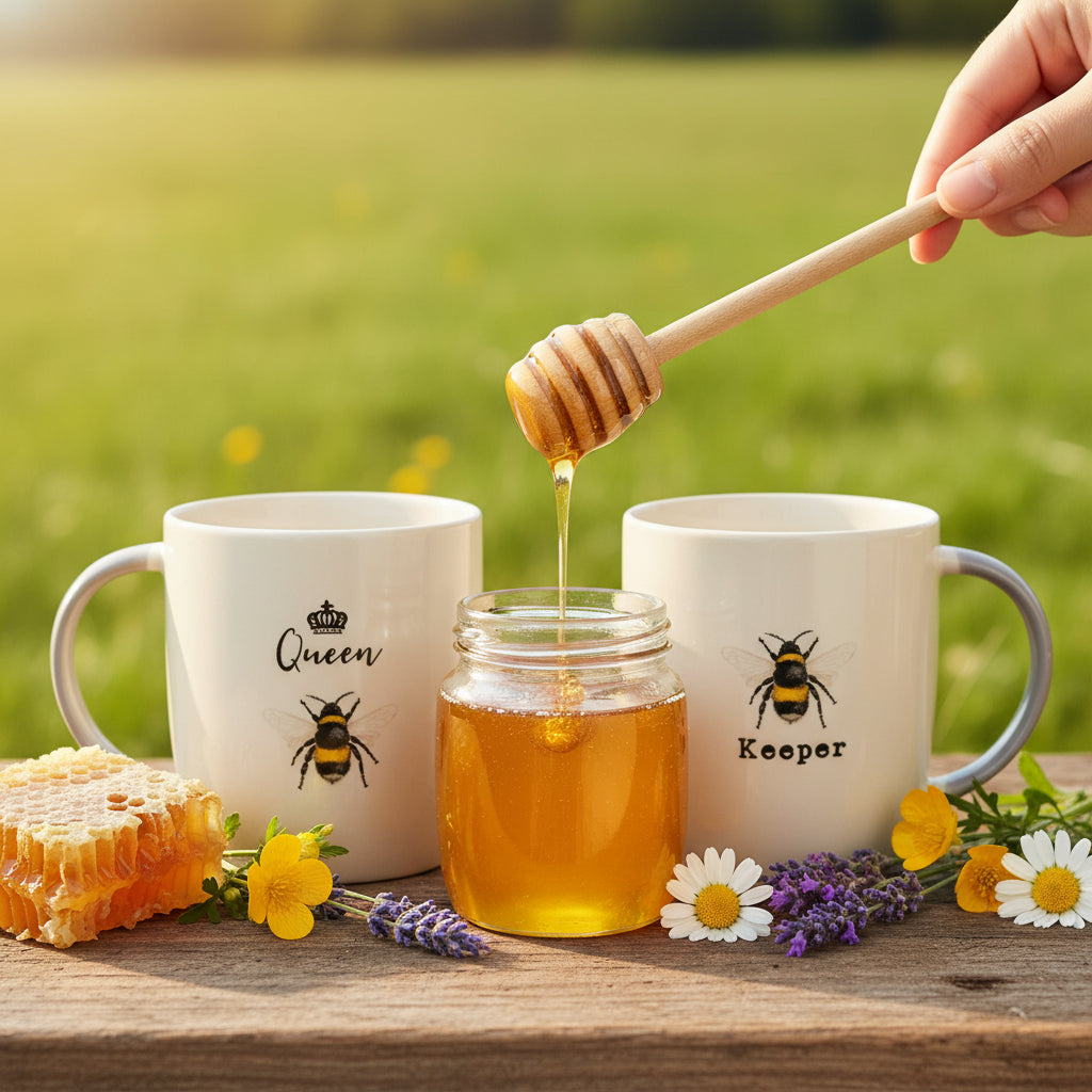 Queen Bee and Bee Keeper Mug Gift Set 🐝