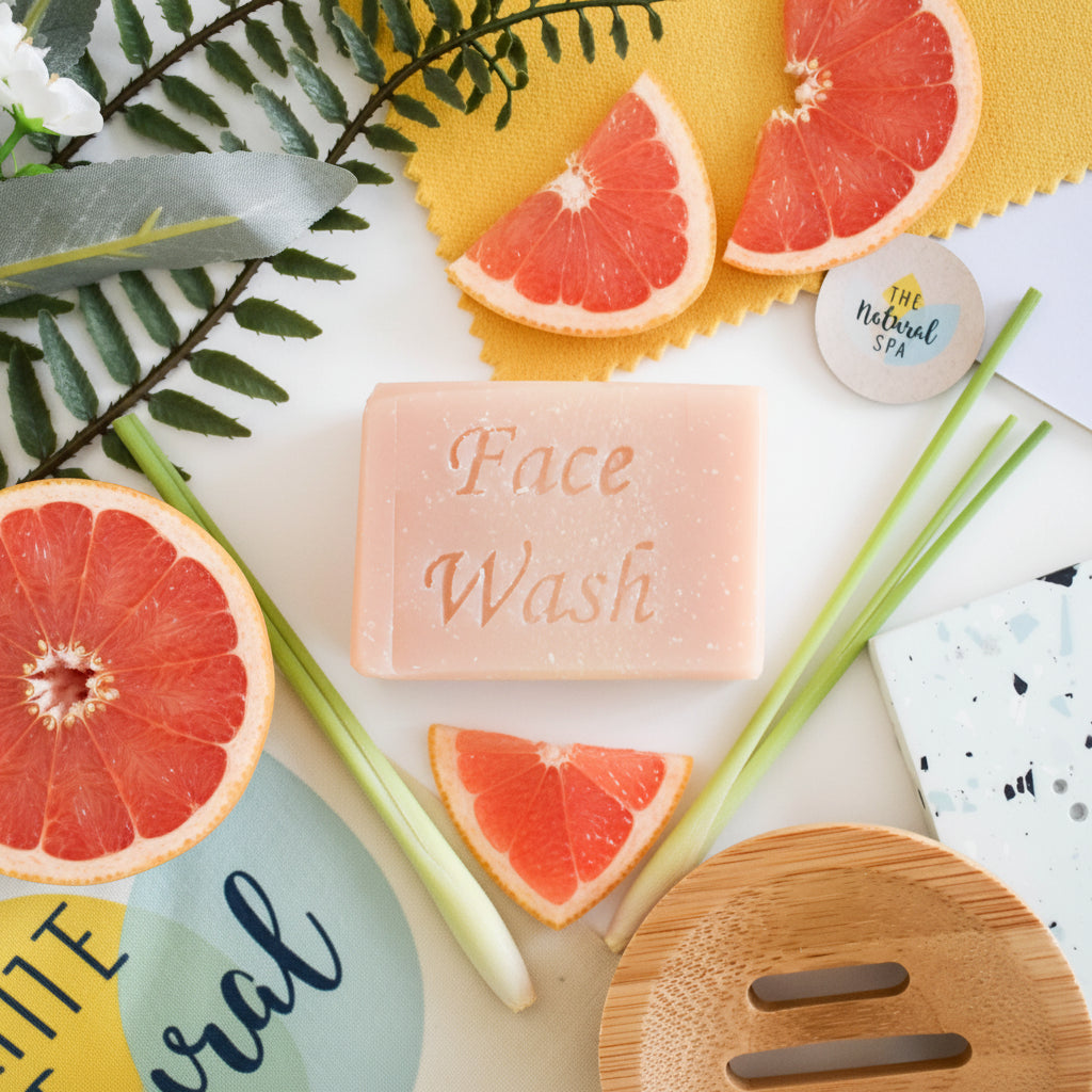 Grapefruit Lemongrass Face Wash Bar | Natural Facial Cleanser for Fresh, Glowing Skin | Vegan, Plastic-Free Skincare 🌿
