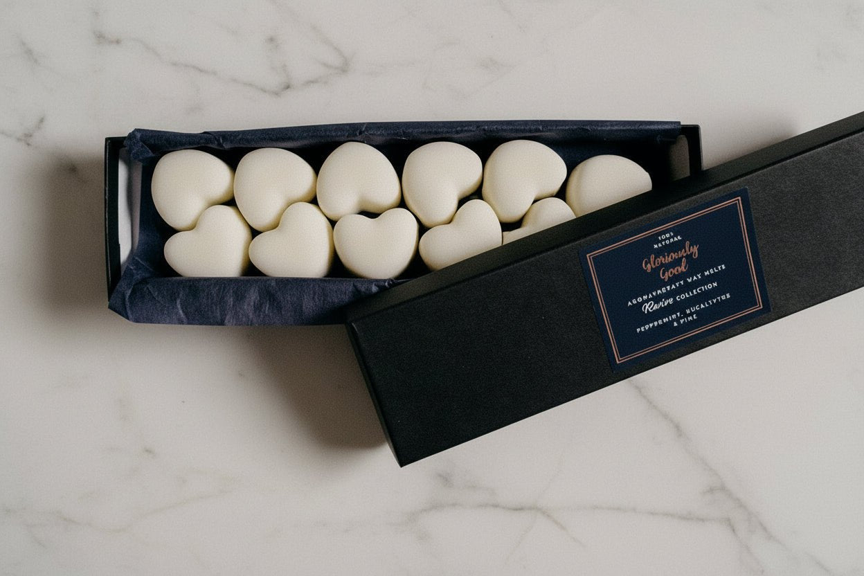 Through the window Peppermint, Eucalyptus & Pine Aromatherapy Wax Melts with Organic Essential Oils - n/a