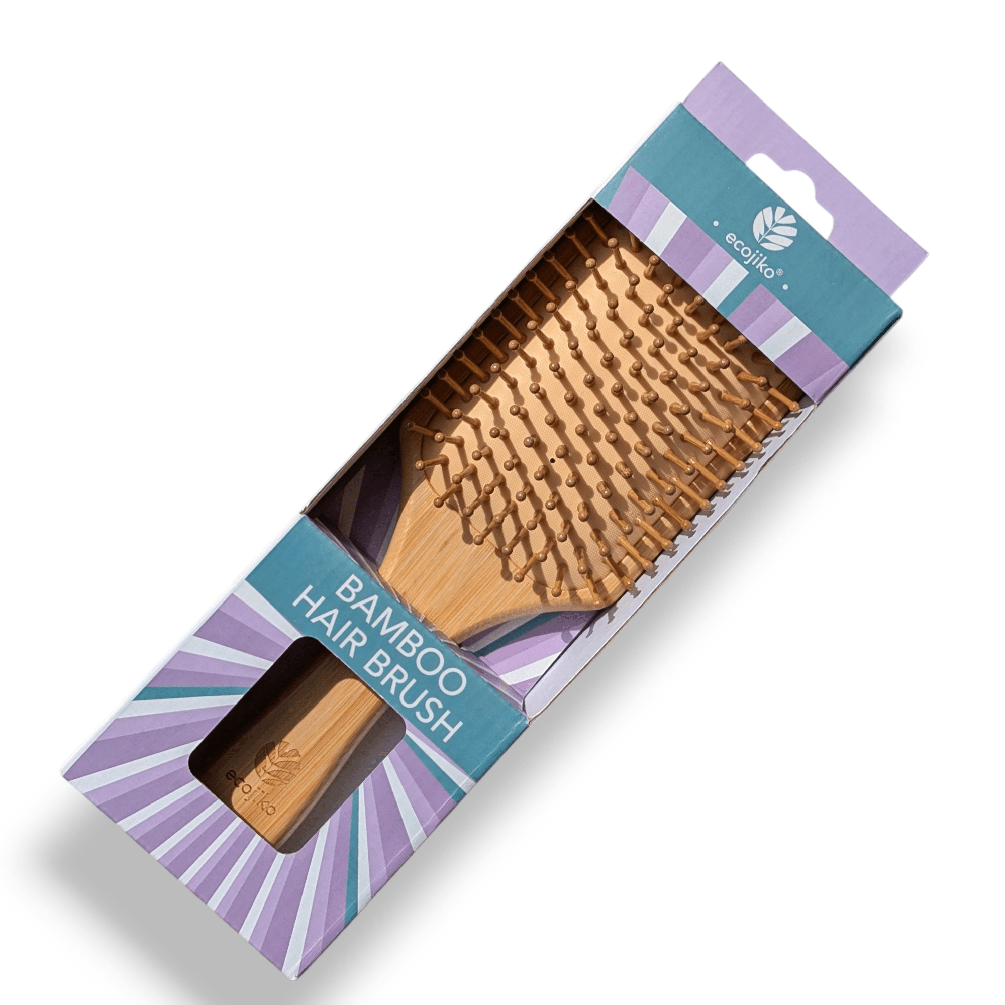 Through the window Bamboo Paddle Hair Brush | Sustainable Handle and Pins - n/a