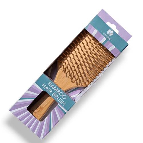 Through the window Bamboo Paddle Hair Brush | Sustainable Handle and Pins - n/a