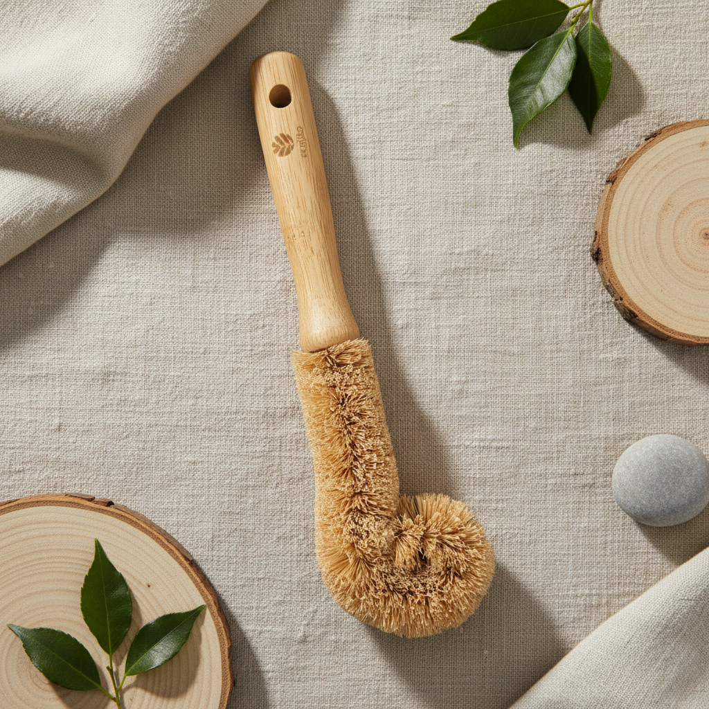 Natural Wooden Bottle Brush | Sustainable Bamboo Kitchen Bottle Brush