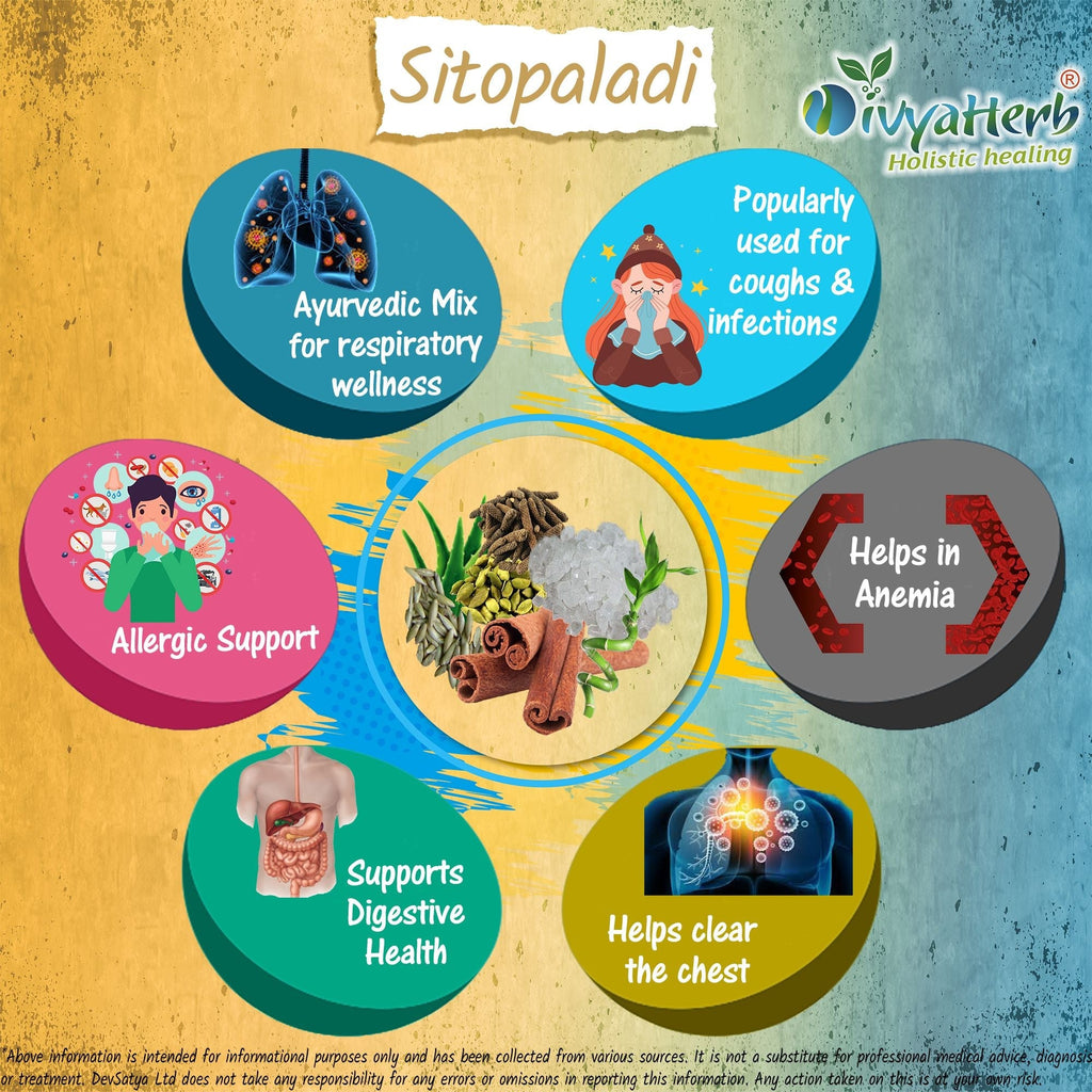 Through the window DivyaHerb Sitopaladi Powder 100 gram - Throat Comfort Support - Powder