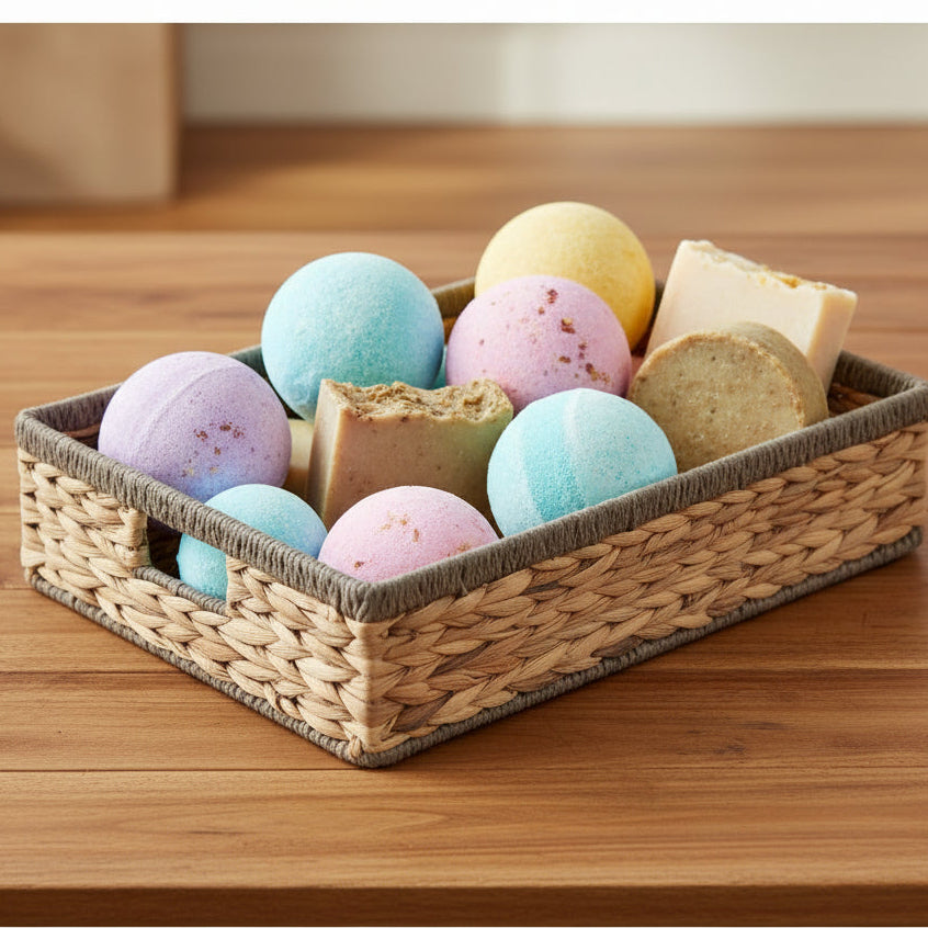 Grey Rope Border Rectangular Water Hyacinth Tray