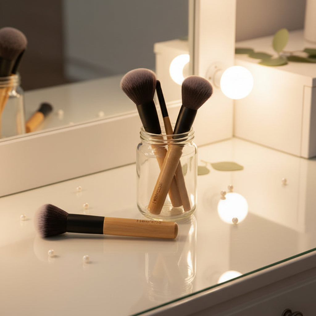 Makeup Brush Set - 4 Natural super soft brushes