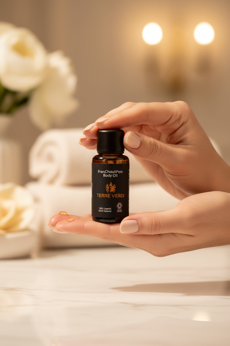 FranChouliPom Body Oil - Organic Luxury Oil - Travel Size