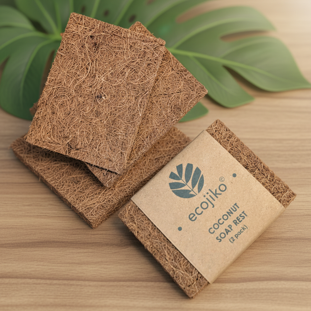 Soap Rests Coconut Coir | Natural Compostable Coconut Fibre Soap Rests (2 pck)