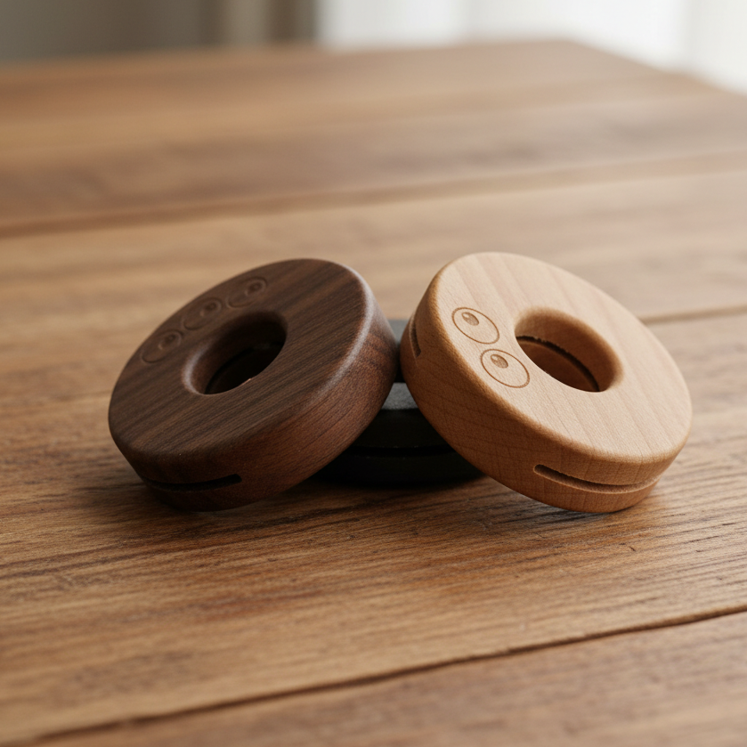 Natural Wooden 'Doughnut' Food Clips | Beech Wood & Walnut Food Packaging Sealing Clips