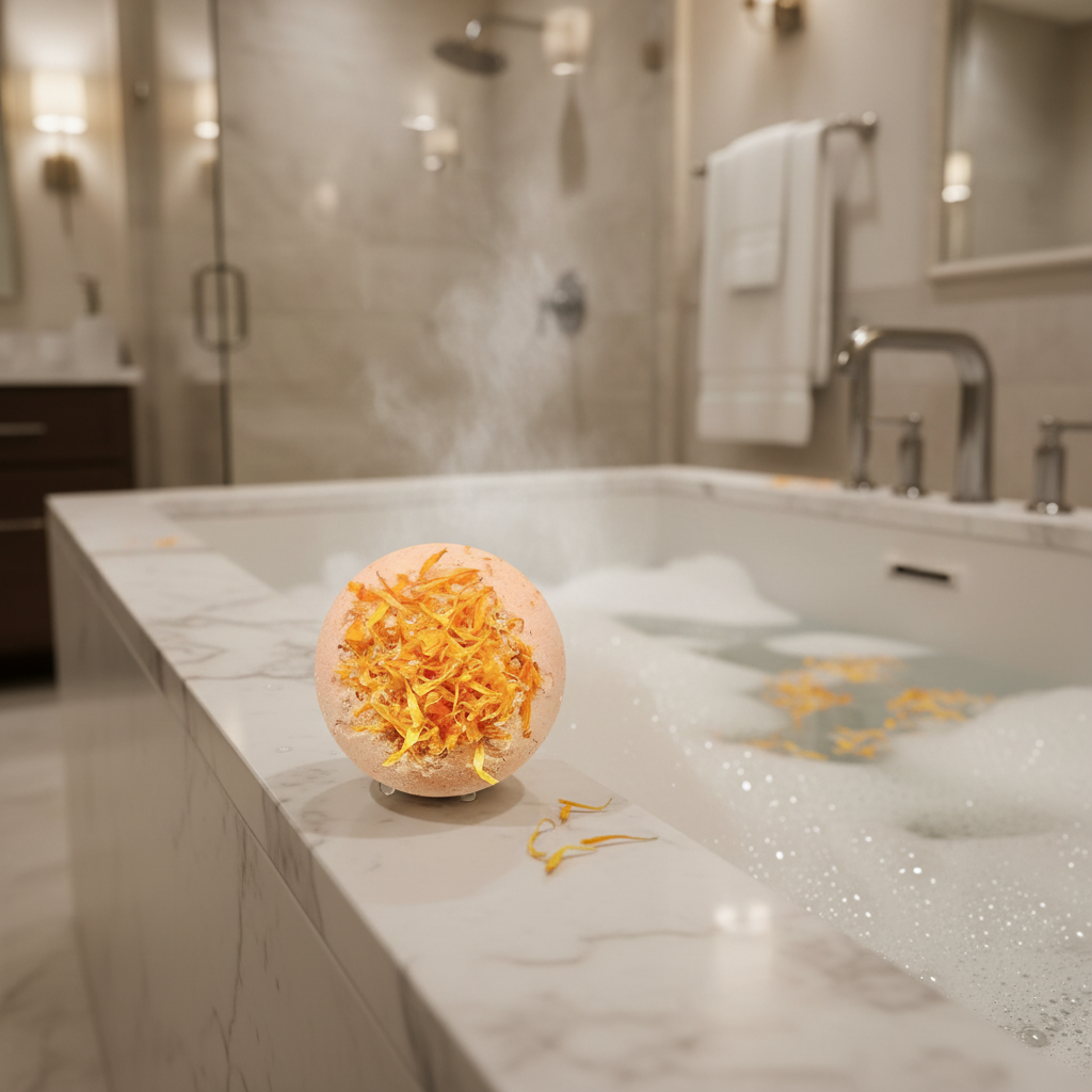 Therapeutic Bath Bomb - Cedarwood & Mandarin Essential Oils
