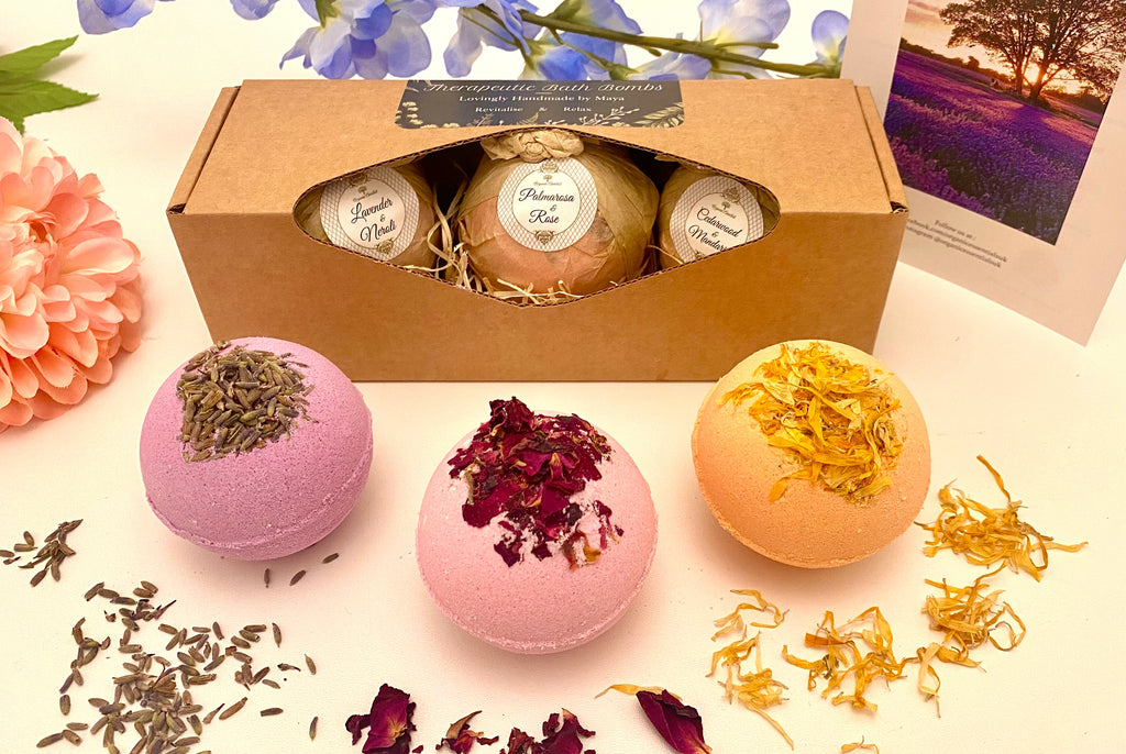 Floral Bath Bomb Trio Set
