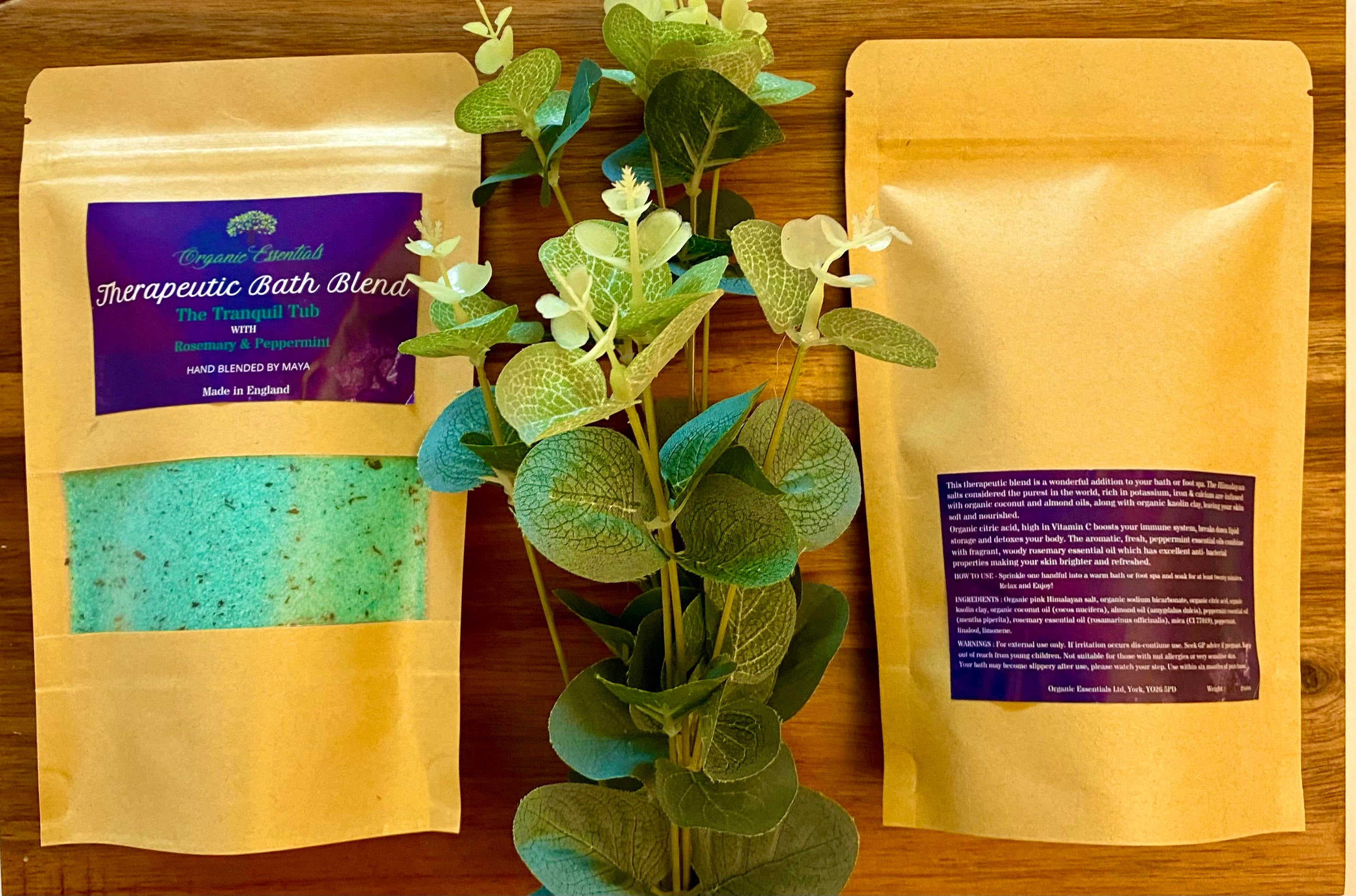 Eight 100g Luxury Natural Bath Blends in Eco-Pouch