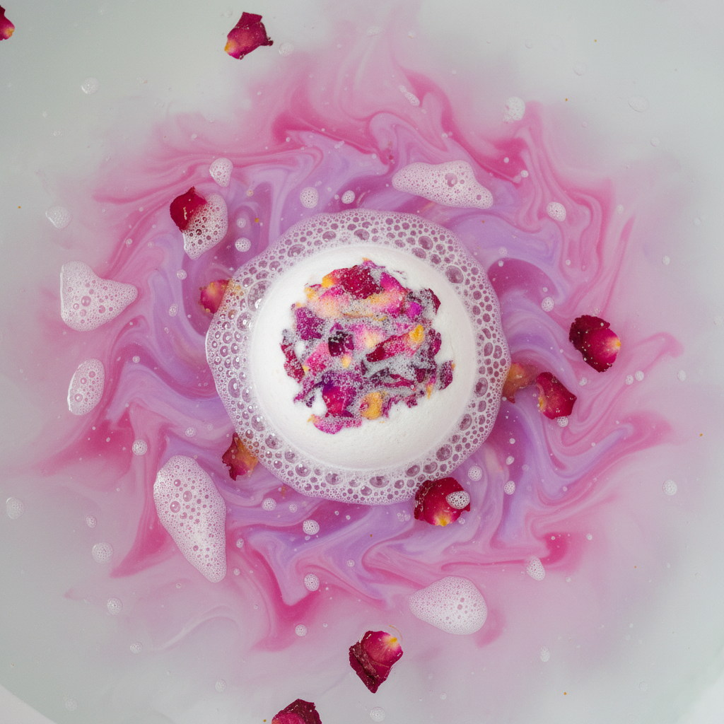 Therapeutic Bath Bomb - Rose & Pink Grapefruit Essential Oils