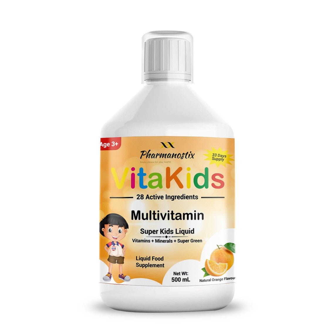 Through the window VitaKids Multivitamin Liquid -33 Day Supply- with 28 Active Ingredients - Sale