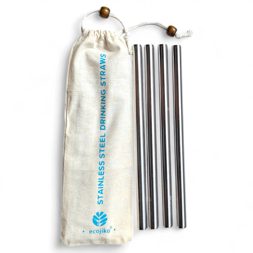 Through the window Stainless Steel Metal Drinking Straws | Reusable Straws (4 pack) - n/a