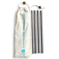 Through the window Stainless Steel Metal Drinking Straws | Reusable Straws (4 pack) - n/a