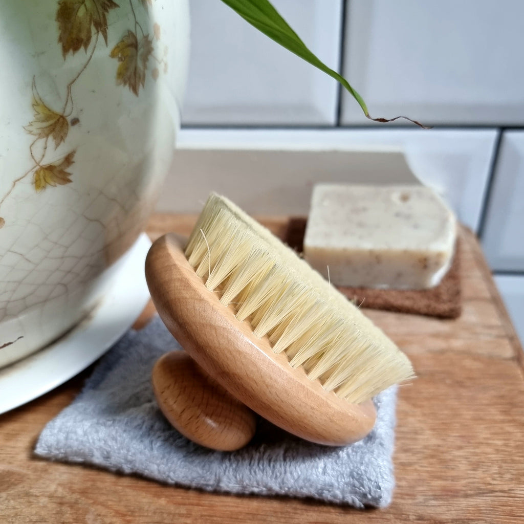 Through the window Natural Wooden Bathroom Eco Friendly Gift Box | Vegan Soap, Bamboo Nail Brush & Sustainable Body Brush with Plant Based Bristles 🌿 - n/a